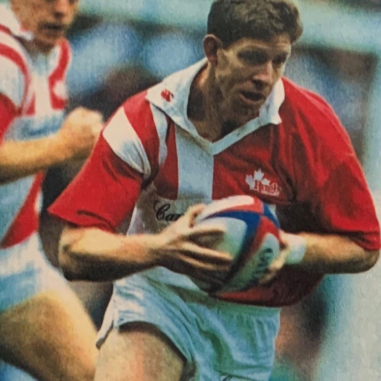 Dave Lougheed NSS'86 playing for Canada's Mens National Rugby Team